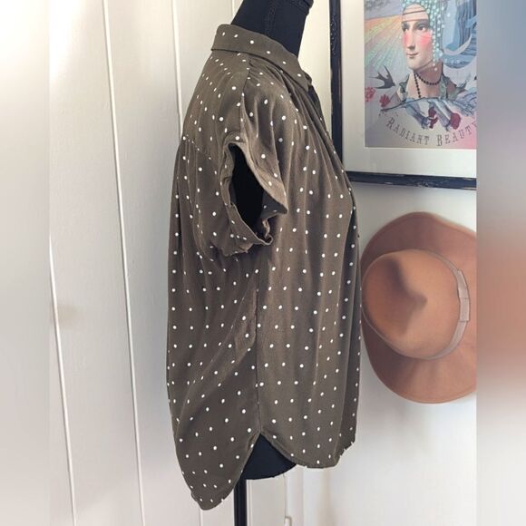 Madewell Drapey Popover Shirt XS Normcore Academia Boho Preppy Whimsical Fairy - Picture 7 of 13